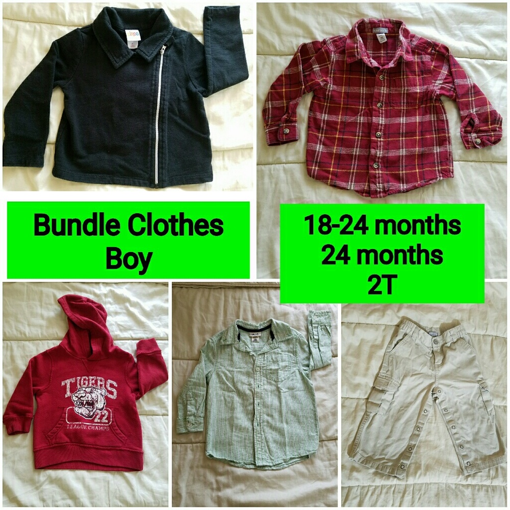 Bundle Boy Clothes Top & Bottoms 18M 24M 2T